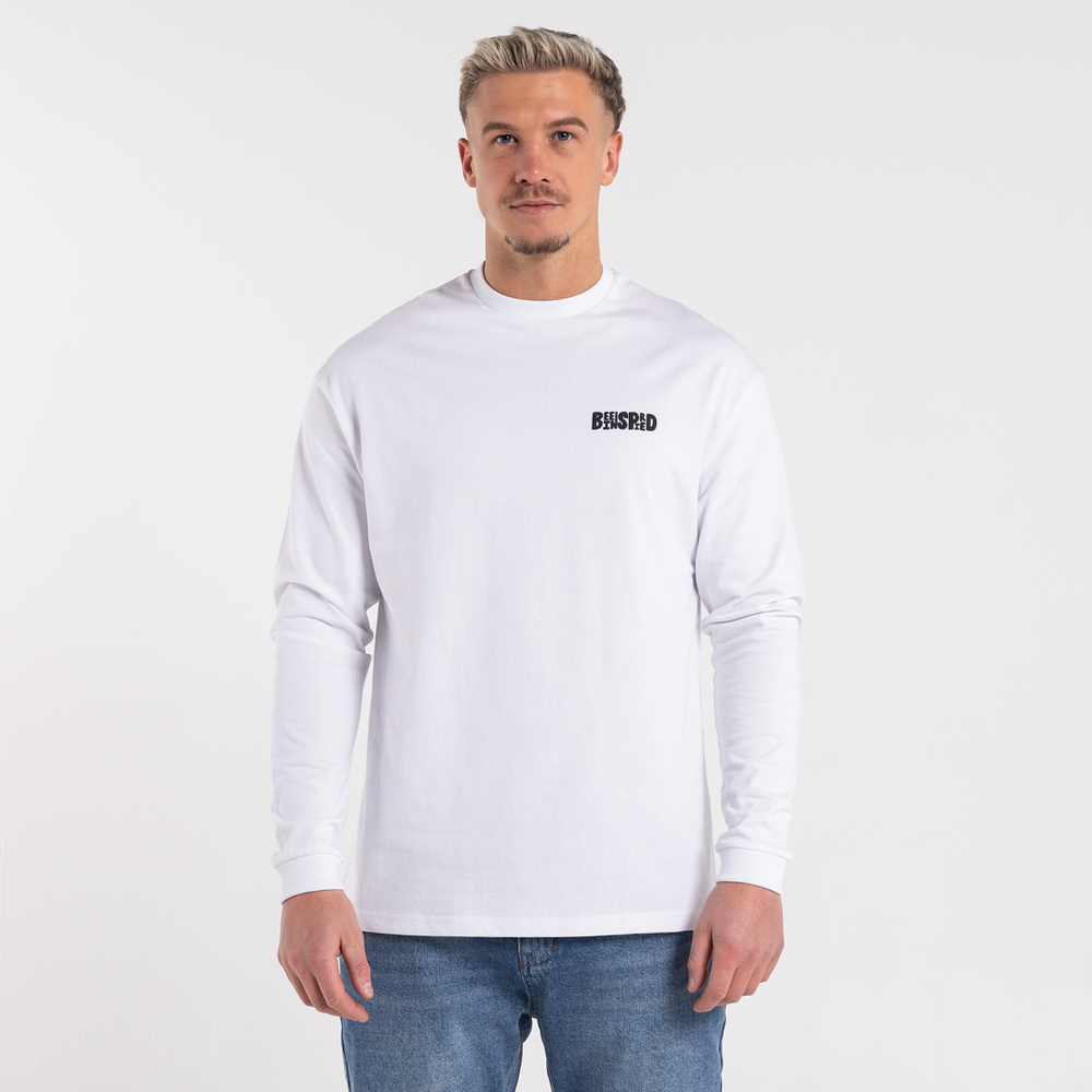 Aguirre Long Sleeve T-Shirt - White/Aqua