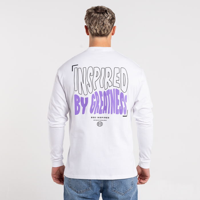 Aguirre Long Sleeve T-Shirt - White/Purple